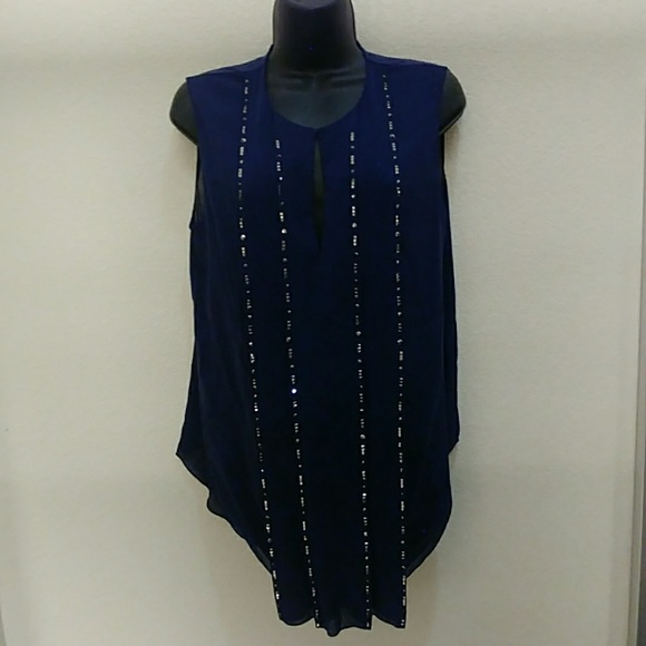 3.1 Phillip Lim Silk Jeweled  Sleeveless Top - Picture 4 of 8